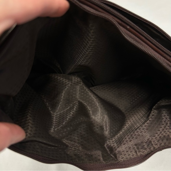 Womens Leather Eel Skin Handbag Hobo Shoulder Size M Zip Soft Luxe Boho Vintage - Picture 9 of 13